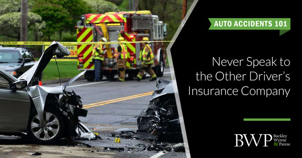 Auto Accidents 101: Never Speak to the Other Driver’s Insurance Company